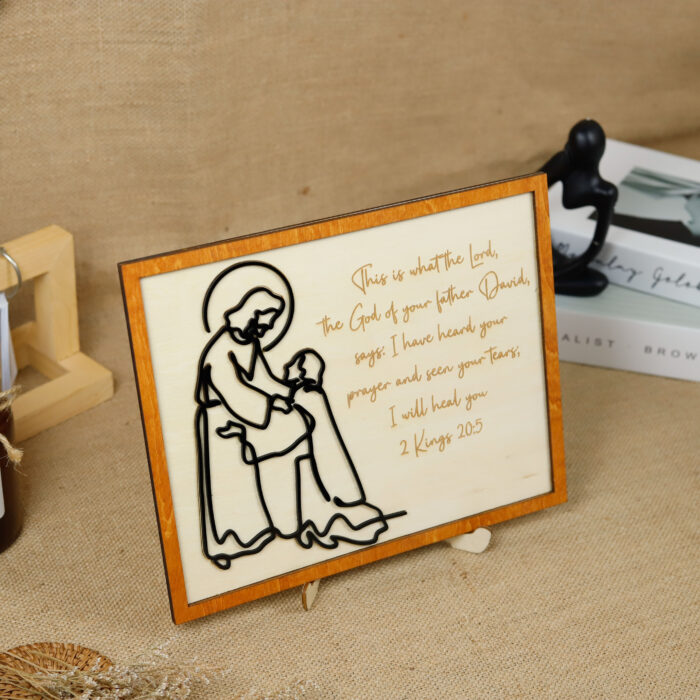Inspirational Jesus Christ Wood Sign | Custom Christian Wood Sign | Personalized Scripture Gift for Believers - Image 8
