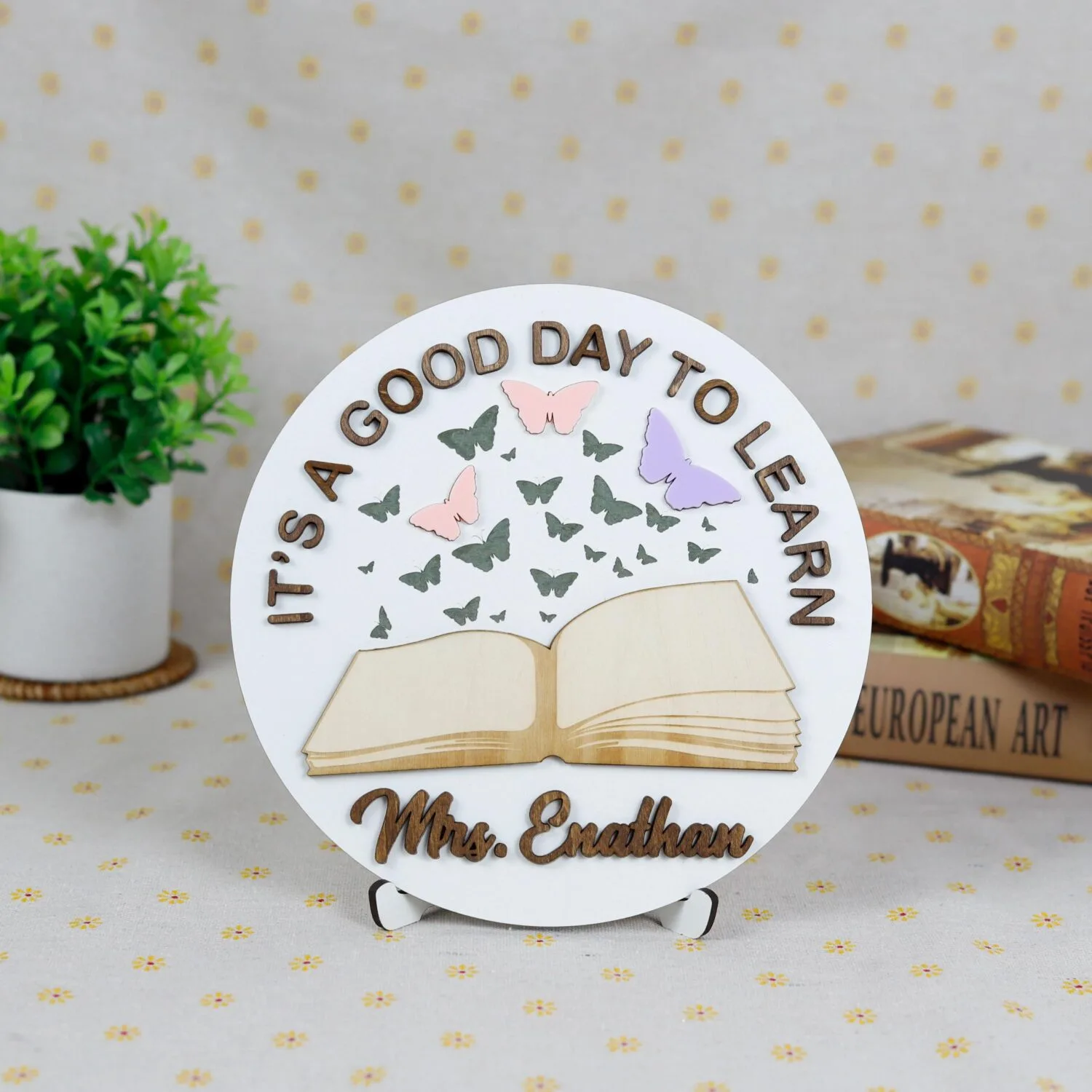 Custom reading classroom sign