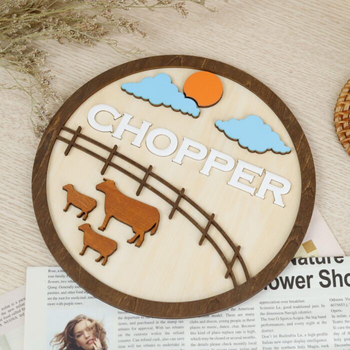 Farm-Themed Name Sign for Nursery| Rustic Baby Name Sign| Custom Farm Nursery Wall Sign - Image 6