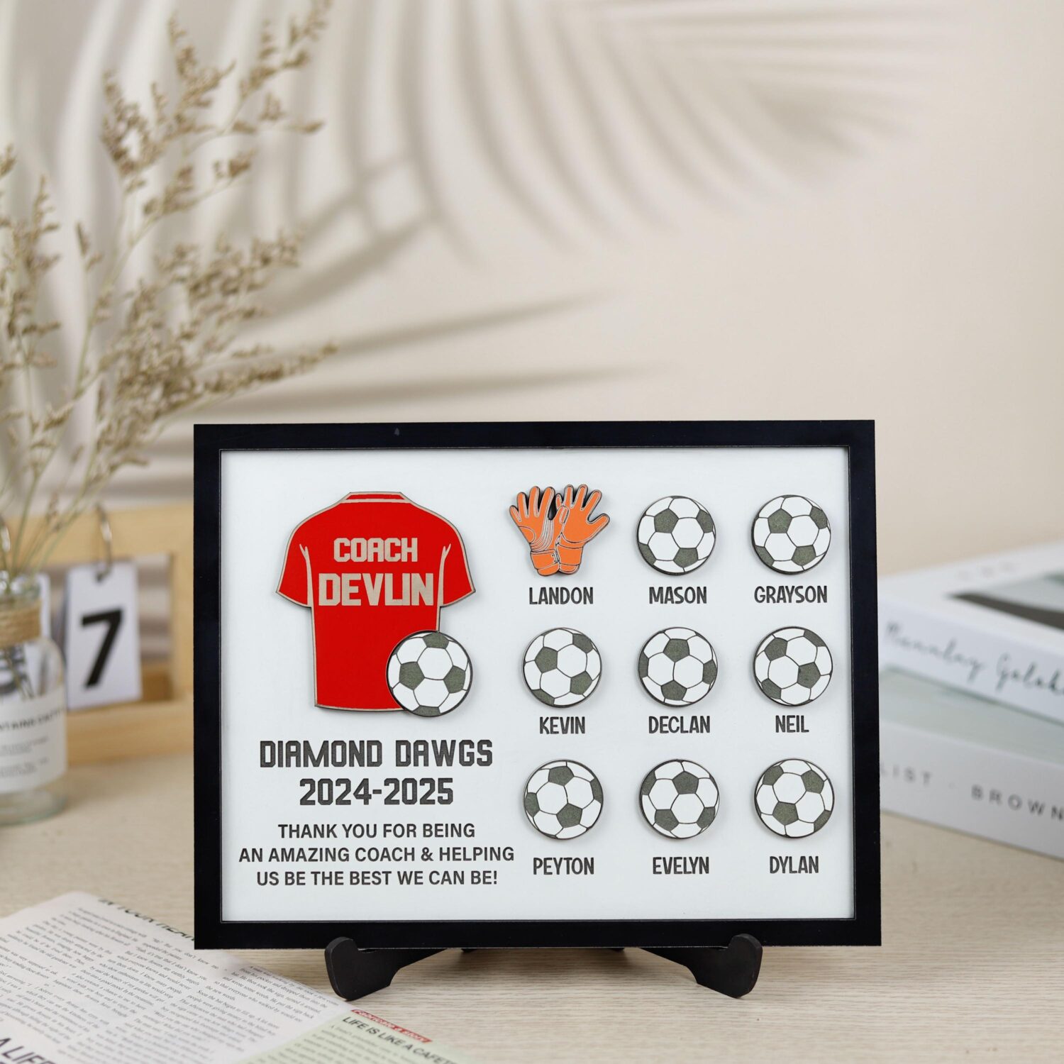 Custom football coach gift