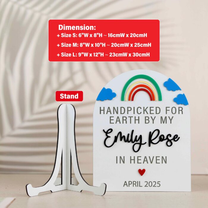 Rainbow Baby Announcement Sign| Custom Rainbow Baby Reveal Gift| Rainbow Baby Pregnancy Reveal - Image 2