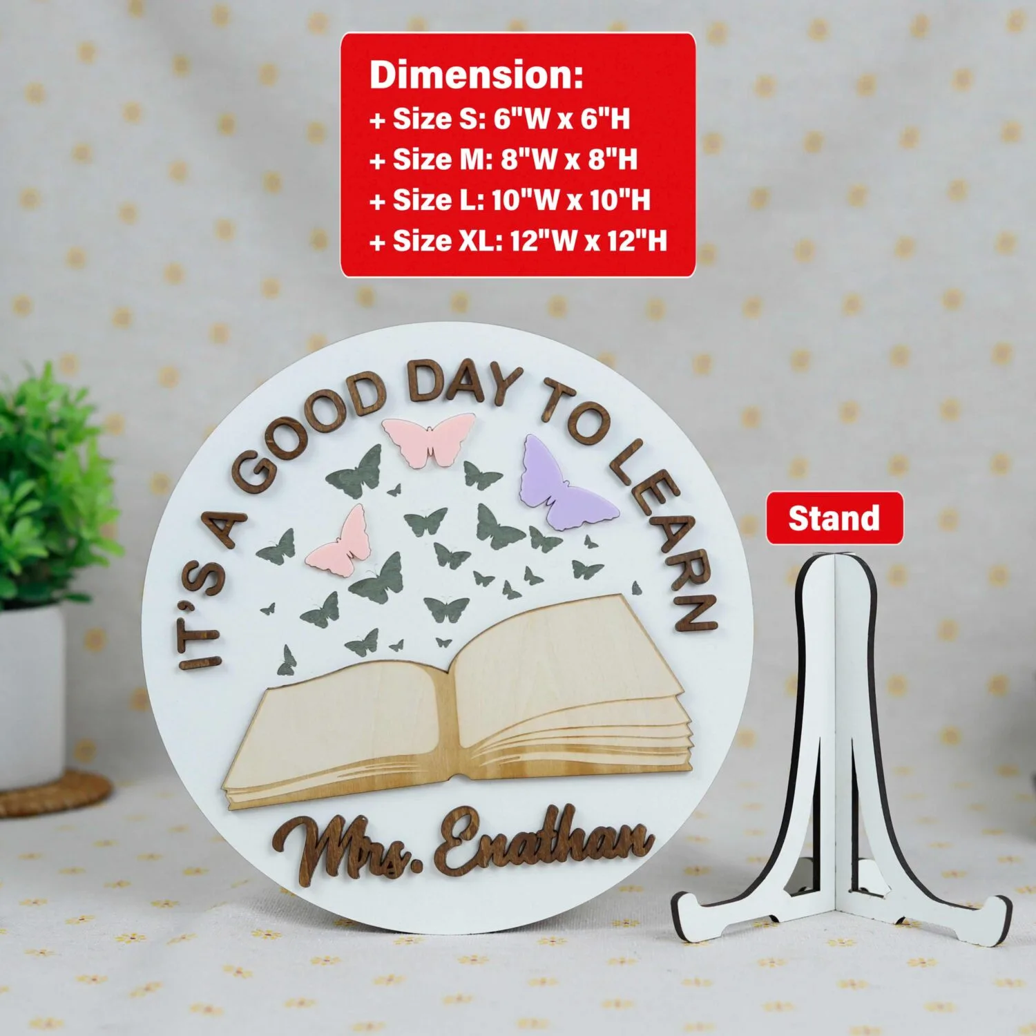 Custom Reading Teacher Sign| Personalized Literacy Teacher Plaque|  Reading Classroom Door Sign - Image 2