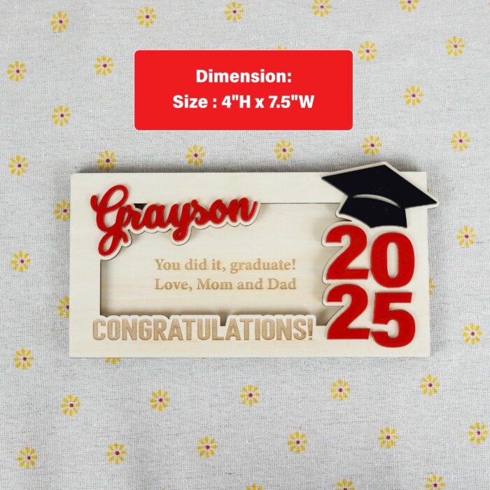 Custom Graduation Money Holder| Personalized Grad Cash Card| 2025 Graduation Money Holder - Image 2