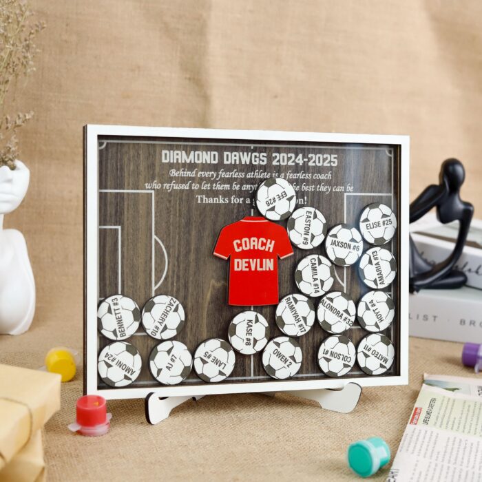 Personalized Soccer Coach Gift | Custom Carved Thank-You Sign - Image 7