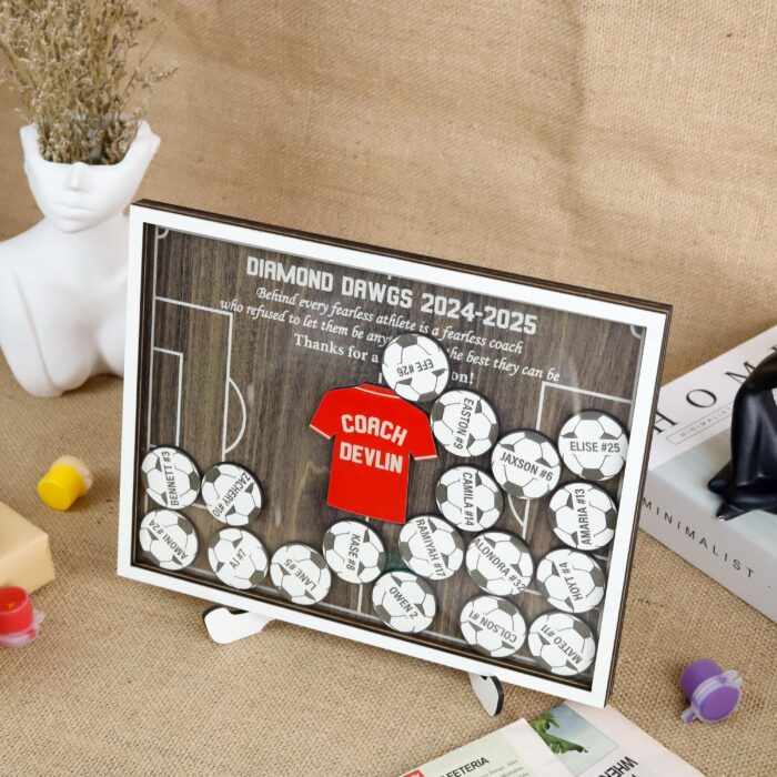 Personalized Soccer Coach Gift | Custom Carved Thank-You Sign - Image 4
