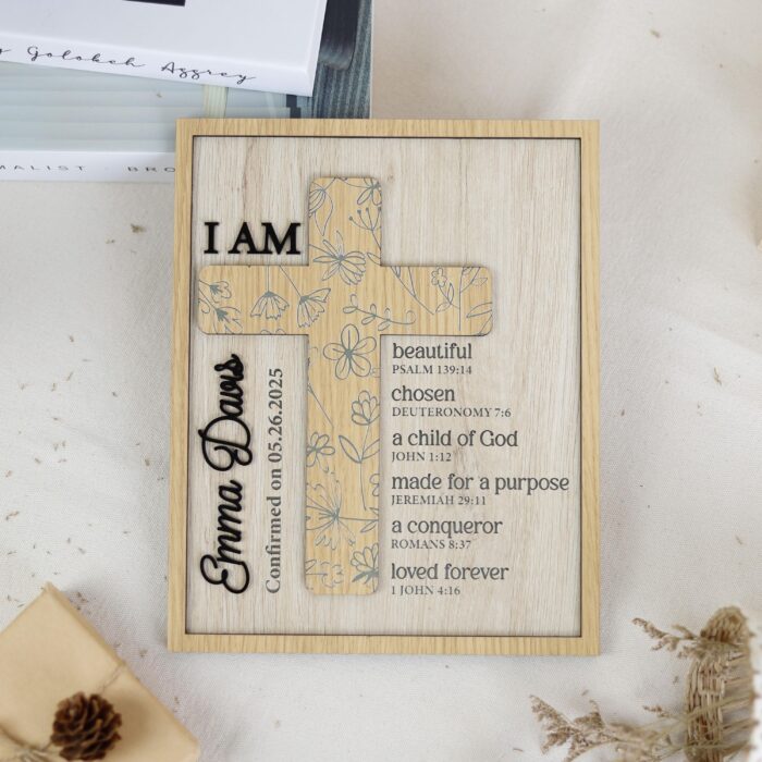 Custom Floral Confirmation Gift| Personalized Confirmation Plaque| Floral Confirmation Sign - Image 7