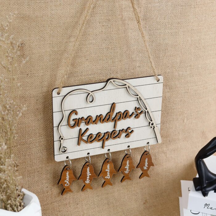 Custom Grandpa Sign with Grandkids’ Names| Personalized Grandpa Sign – Family Keepsake | Custom Grandkids Sign for Grandpa - Image 9