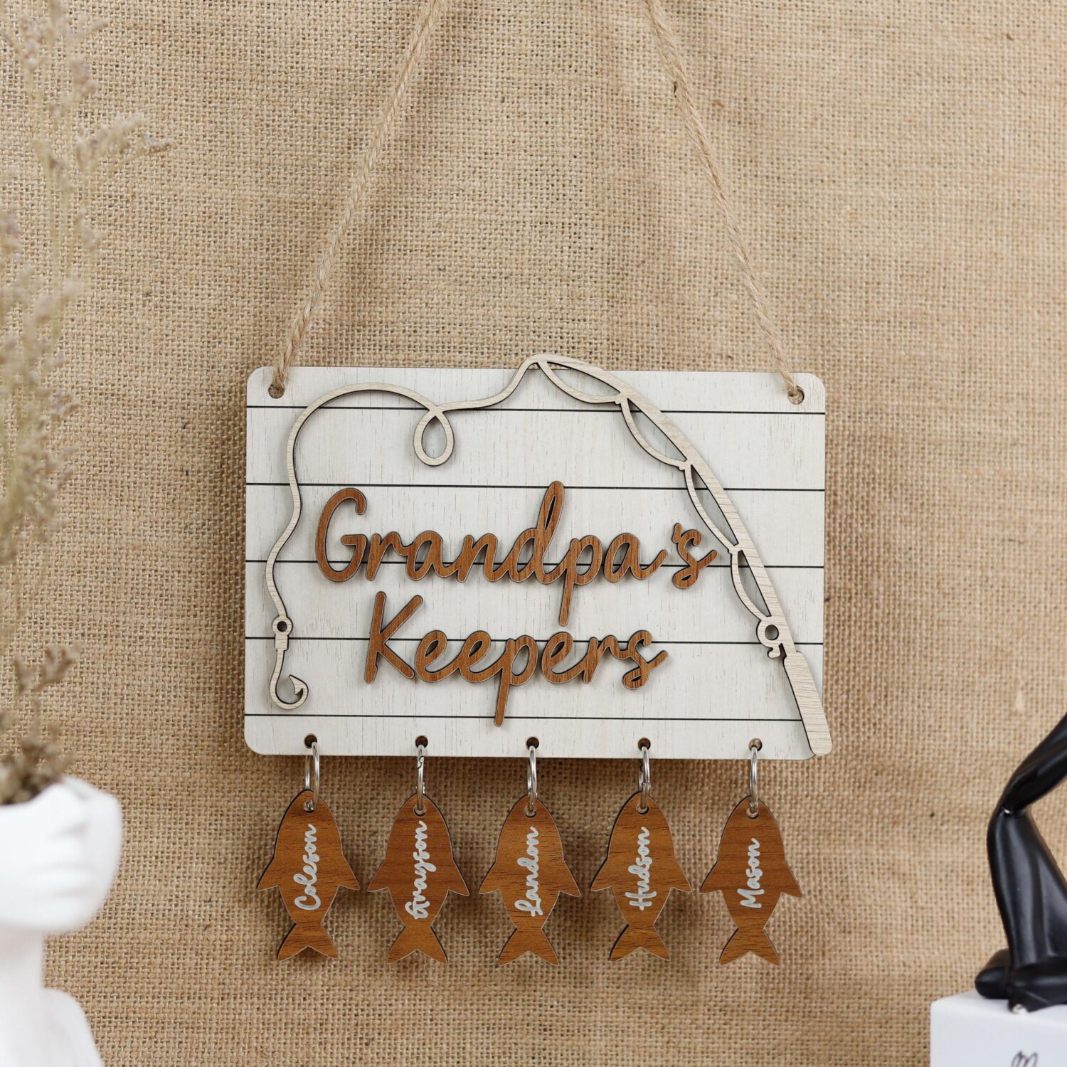 Custom Grandpa Keepers Sign with Names