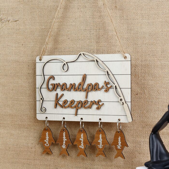 Custom Grandpa Sign with Grandkids’ Names| Personalized Grandpa Sign – Family Keepsake | Custom Grandkids Sign for Grandpa - Image 8