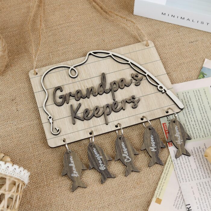 Custom Grandpa Sign with Grandkids’ Names| Personalized Grandpa Sign – Family Keepsake | Custom Grandkids Sign for Grandpa - Image 7