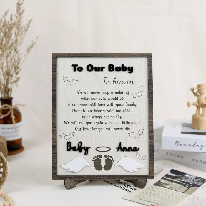 Personalized baby remembrance plaque