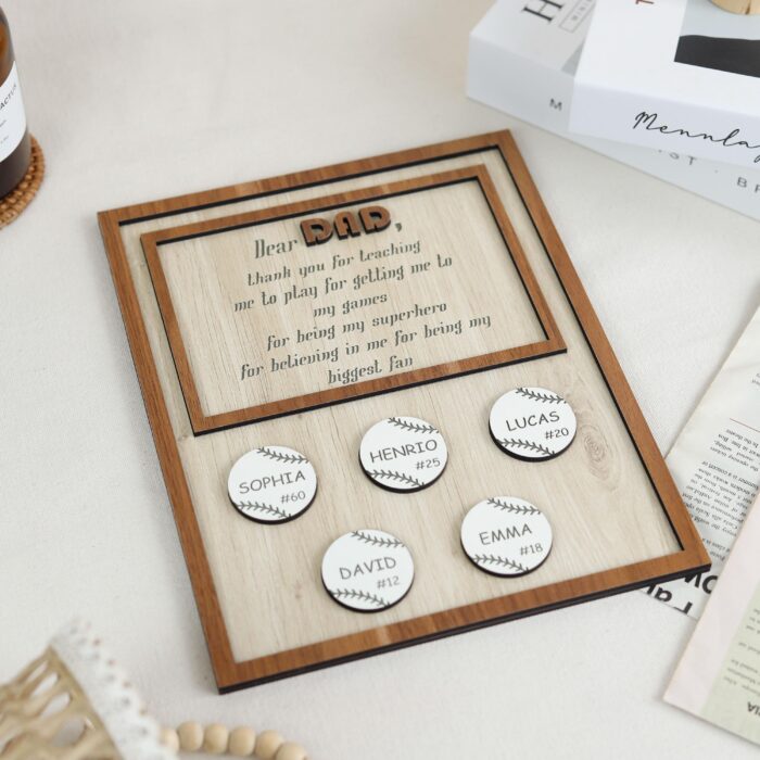 Personalized Dad Plaque| Custom Wooden Keepsake He’ll Cherish | Father’s Day Gift - Image 9