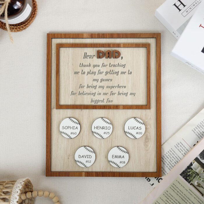 Personalized Dad Plaque| Custom Wooden Keepsake He’ll Cherish | Father’s Day Gift - Image 6