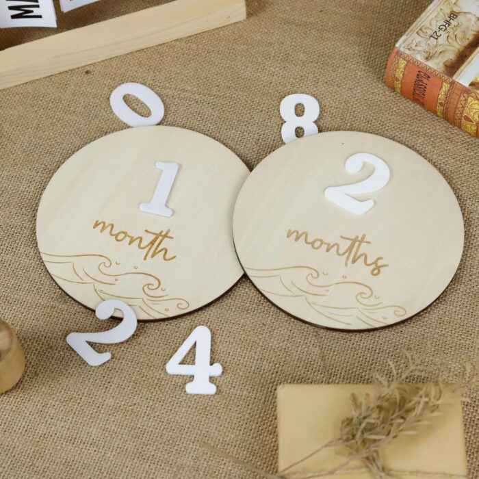 Custom Ocean Wave Sign – Baby Birth Keepsake| Personalized Ocean Wave Baby Sign| Wave-Themed Baby Sign with Birth Stats - Image 9