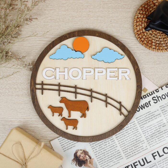 Farm-Themed Name Sign for Nursery| Rustic Baby Name Sign| Custom Farm Nursery Wall Sign - Image 5