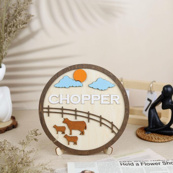 Farm-Themed Name Sign for Nursery| Rustic Baby Name Sign| Custom Farm Nursery Wall Sign - Image 4