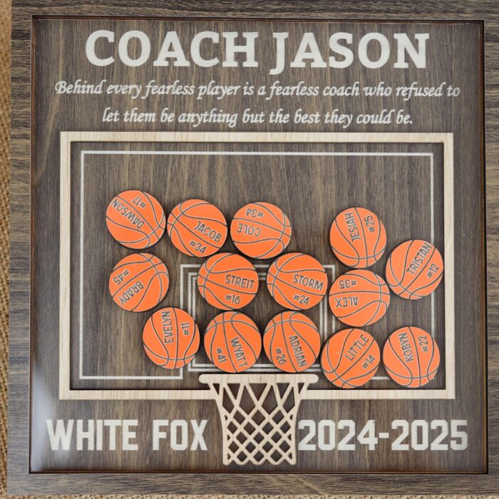 Custom Basketball Coach Gift | Personalized Thank-You Plaque - Image 7
