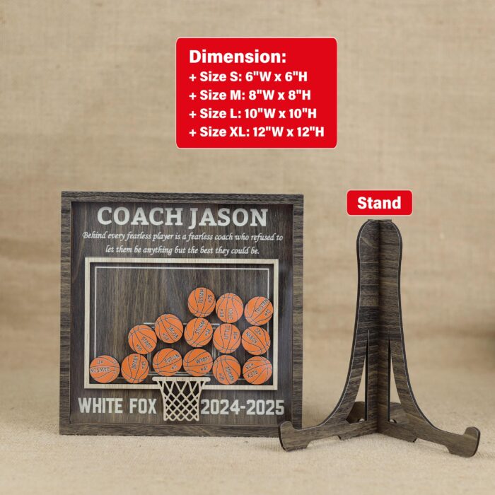 Custom Basketball Coach Gift | Personalized Thank-You Plaque - Image 2