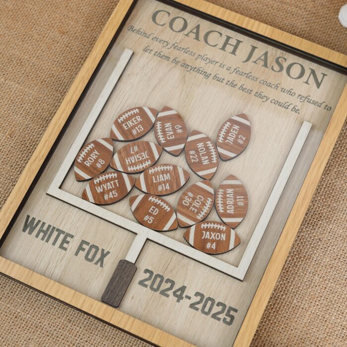 Personalized Football Coach Gift | Custom Thank-You Sign - Image 3