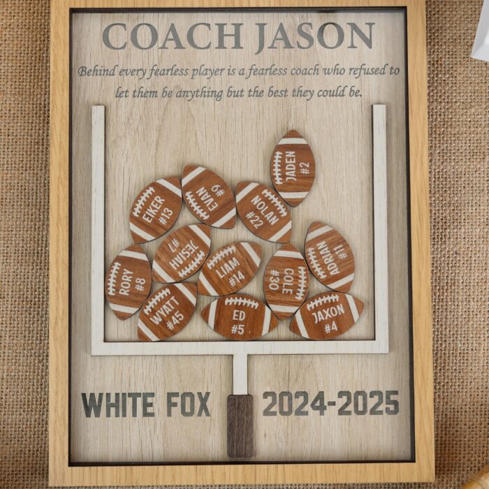 Personalized Football Coach Gift | Custom Thank-You Sign - Image 8