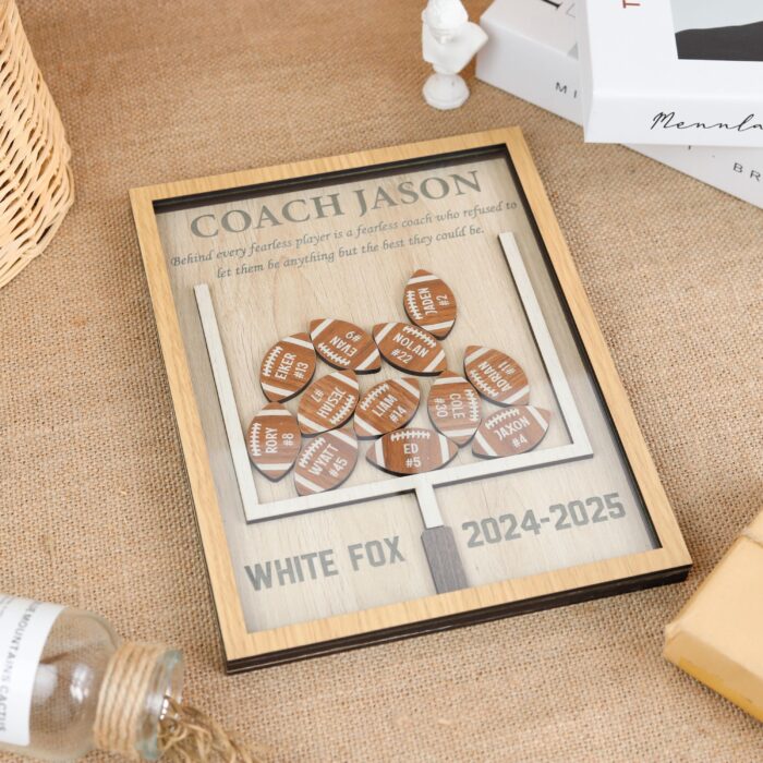 Personalized Football Coach Gift | Custom Thank-You Sign - Image 10