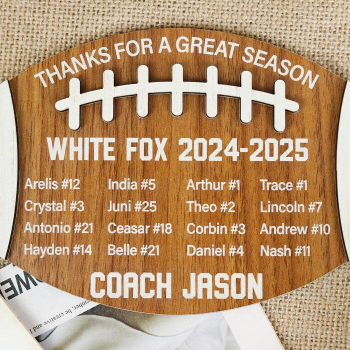 Custom Football Name Sign| Personalized Football Player Sign| Engraved Football Name Plaque - Image 6