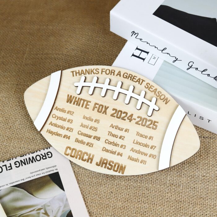 Custom Football Name Sign| Personalized Football Player Sign| Engraved Football Name Plaque - Image 9