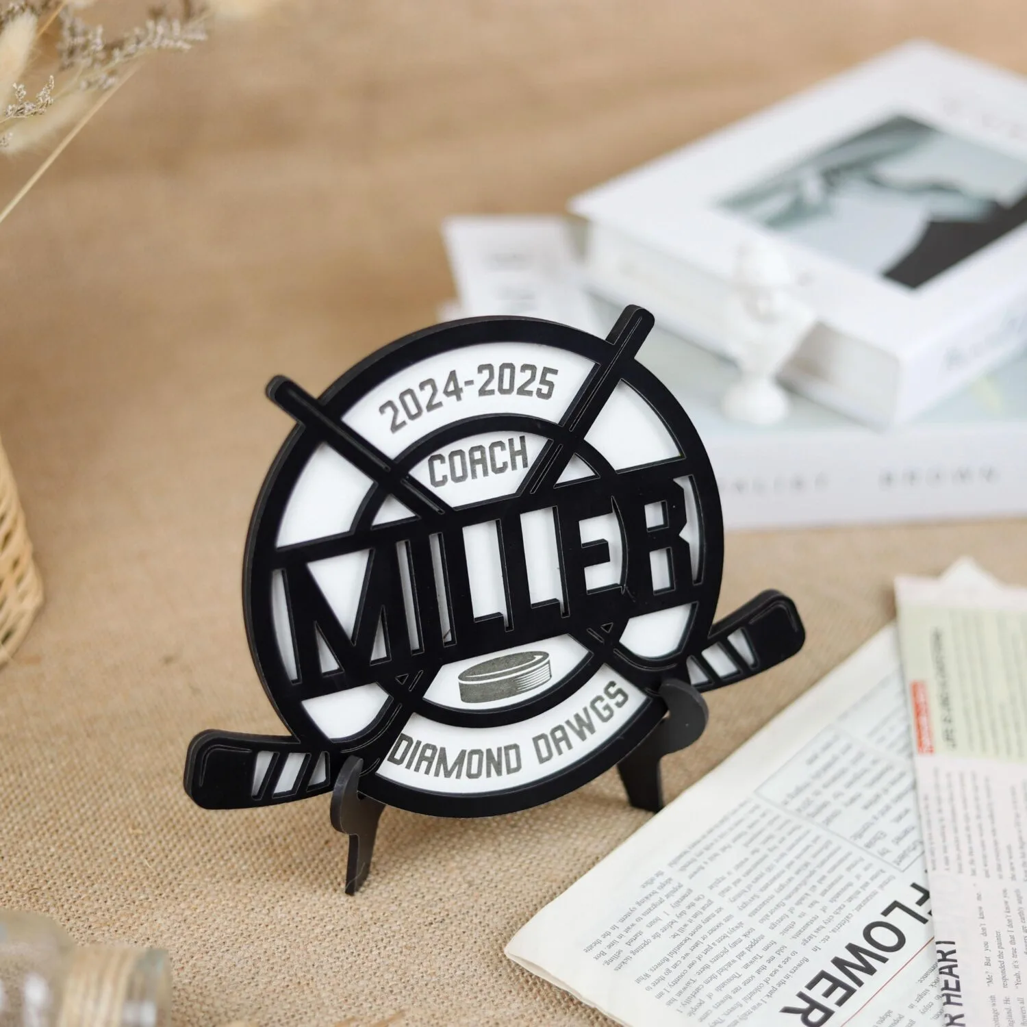 Custom Hockey Coach Gift Sign| Personalized Coach Sign for Hockey| Engraved Hockey Coach Wall Sign - Image 9