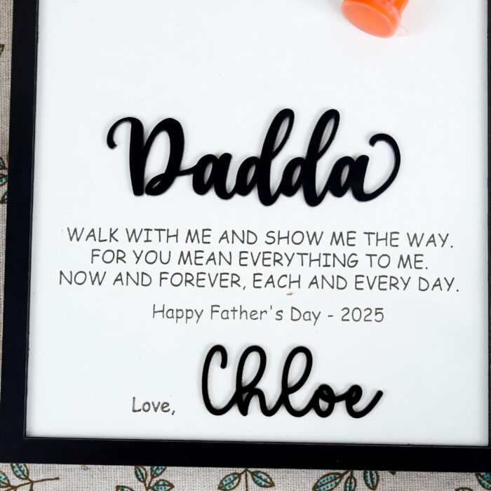 Custom Dad Footprint Sign |  Personalized Father’s Day Plaque| Footprint Gift for Dad - Image 5