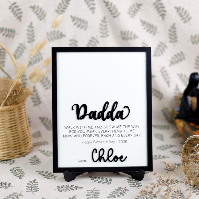 Custom Dad Footprint Sign |  Personalized Father’s Day Plaque| Footprint Gift for Dad - Image 7