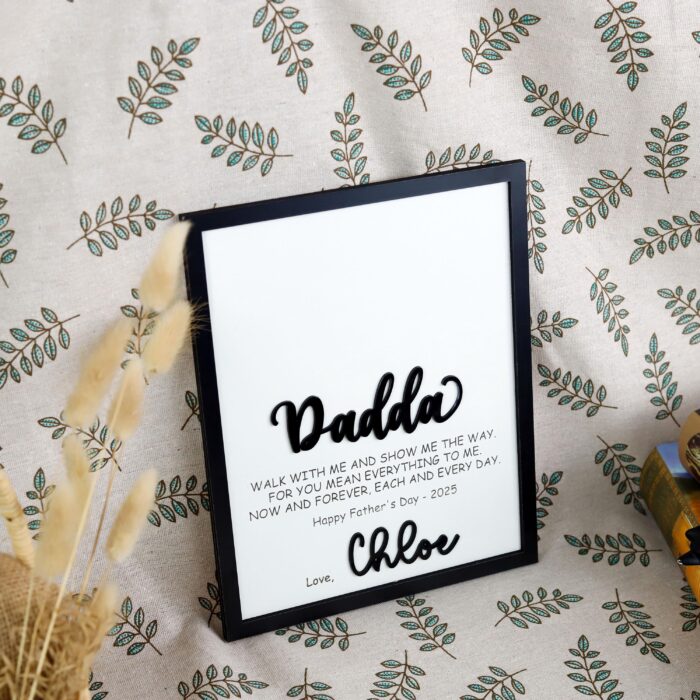 Custom Dad Footprint Sign |  Personalized Father’s Day Plaque| Footprint Gift for Dad - Image 4