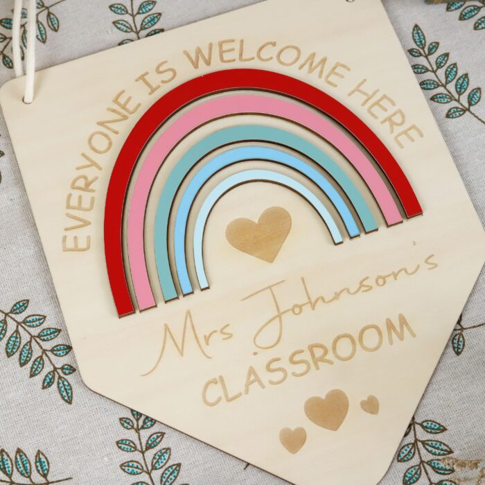 Brighten a Teacher’s Day | Personalized Rainbow Plaque | Personalized Rainbow Sign | Custom Teacher Gift They’ll Love - Image 3
