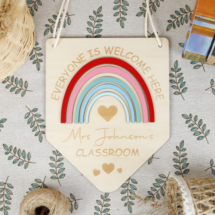 Brighten a Teacher’s Day | Personalized Rainbow Plaque | Personalized Rainbow Sign | Custom Teacher Gift They’ll Love - Image 6
