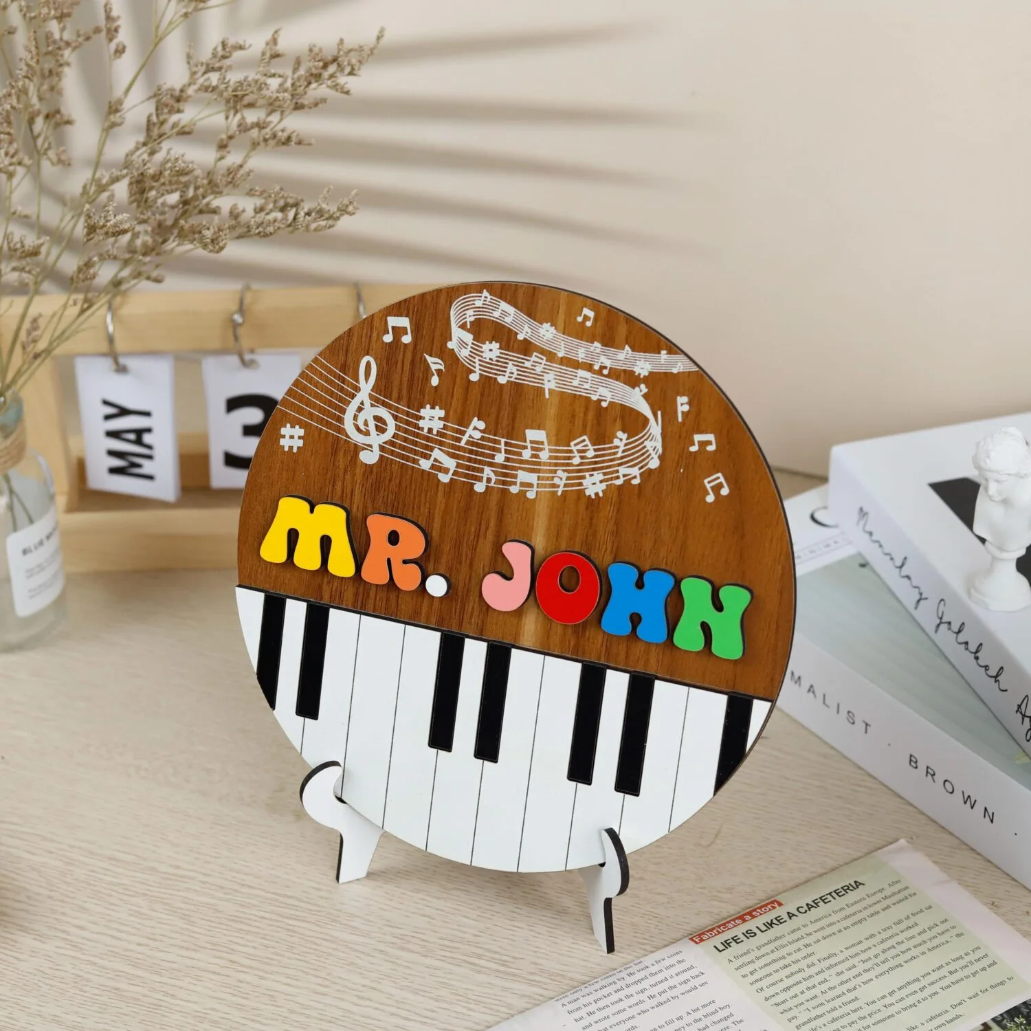 Custom Music Teacher Door Sign| Personalized Music Classroom Sign|  Music Teacher Name Sign - Image 6