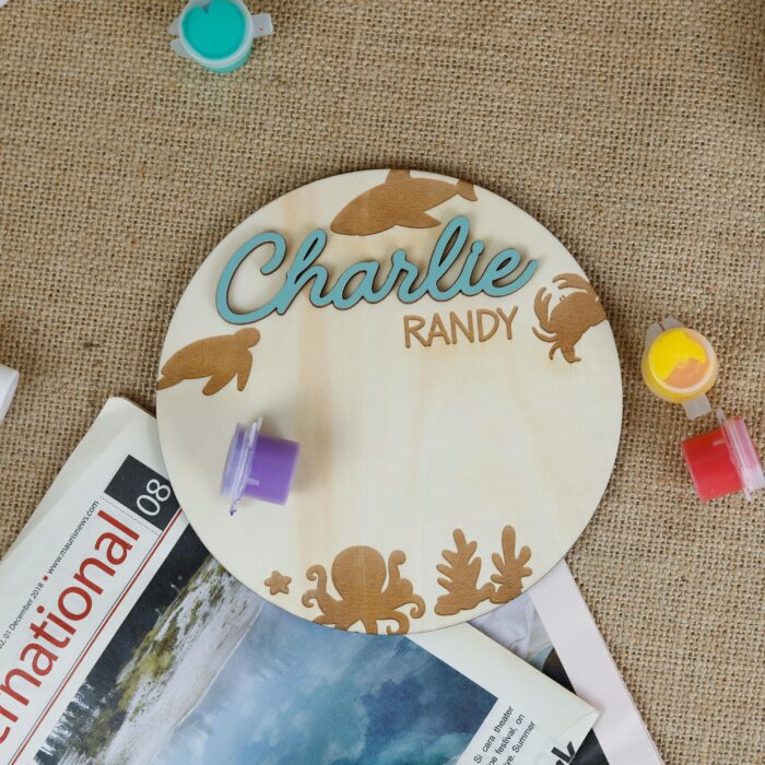 Sea Animal Baby Milestone Marker| Ocean Baby Monthly Milestone Discs| Wooden Sea Creature Milestone Set - Image 6