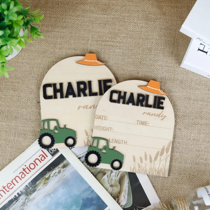 Tractor nursery keepsake