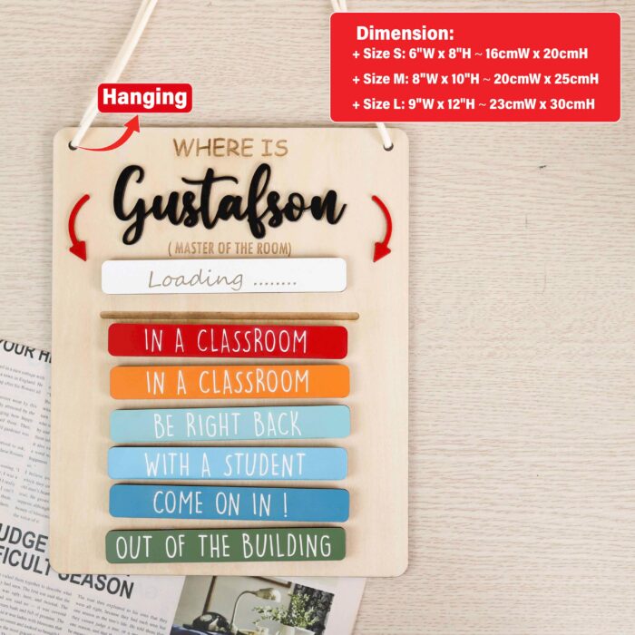 Custom Teacher Door Sign for Classroom| Personalized Teacher Door Hanger| Back to School Teacher Gift Sign - Image 2