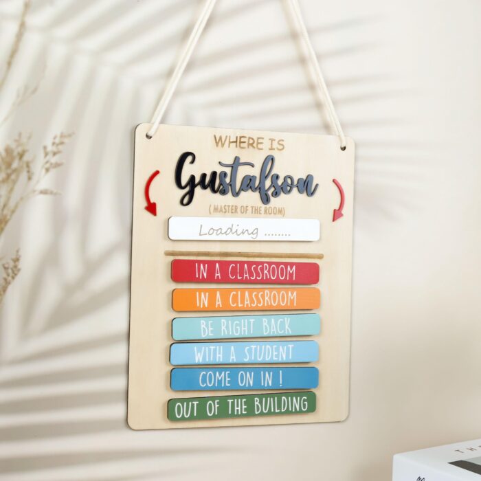 Custom Teacher Door Sign for Classroom| Personalized Teacher Door Hanger| Back to School Teacher Gift Sign - Image 5