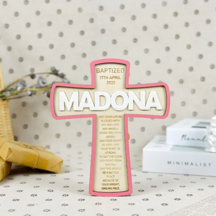 Personalized Baptism Name Sign|  Custom Christening Plaque| Baptism Wall Sign with Bible Verse