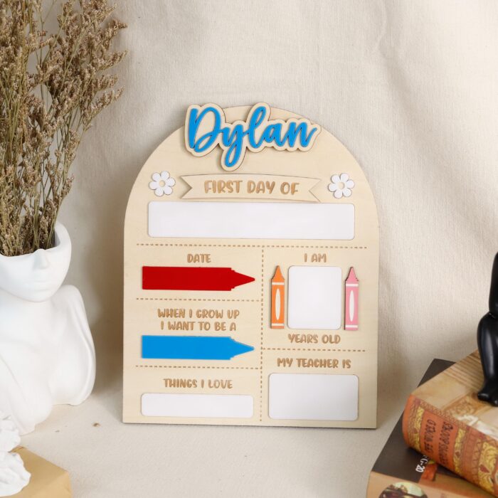 First & Last Day School Sign | Custom School Milestone Chalkboard | Personalized Back-to-School Sign - Image 8