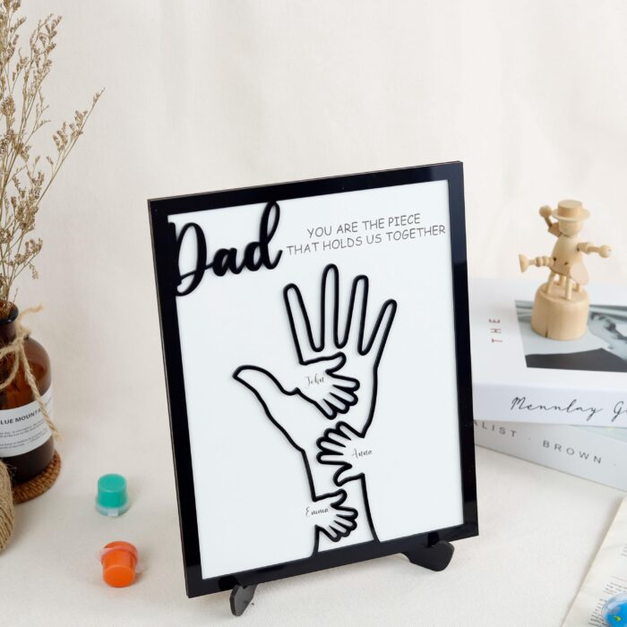 Dad’s Name Sign with Kids’ Names | Custom Wooden Sign for Dad | Personalized Family Name Plaque for Dads - Image 6