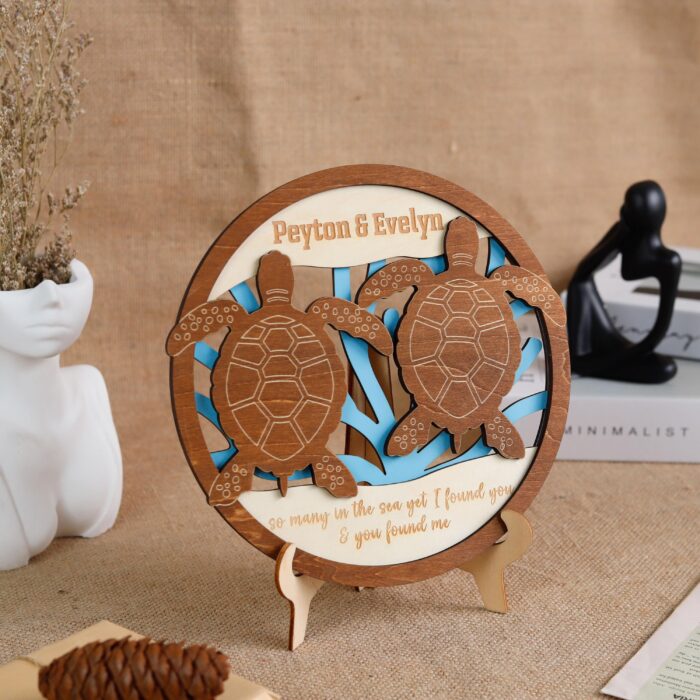 Custom Couple Turtle Sign| Personalized Ocean| Inspired Love Decor - Image 8