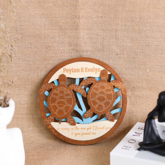 Custom Couple Turtle Sign| Personalized Ocean| Inspired Love Decor - Image 7