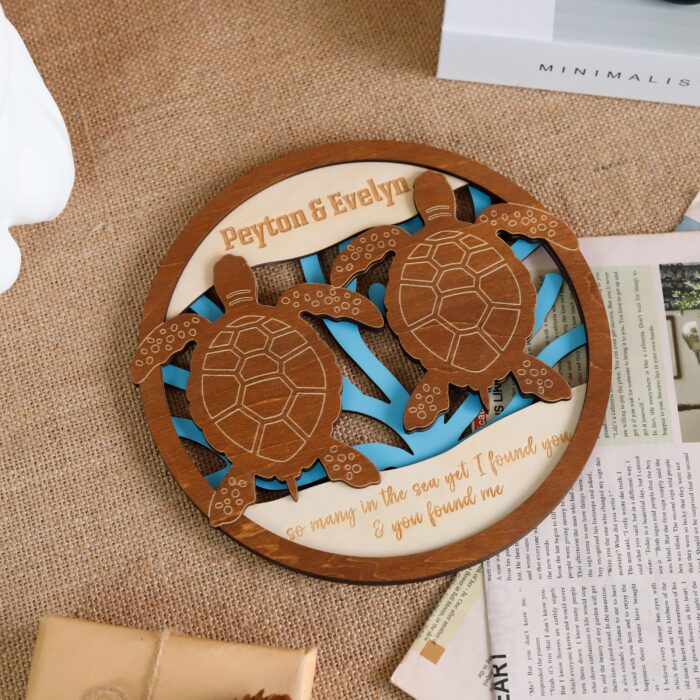 Custom Couple Turtle Sign| Personalized Ocean| Inspired Love Decor - Image 6