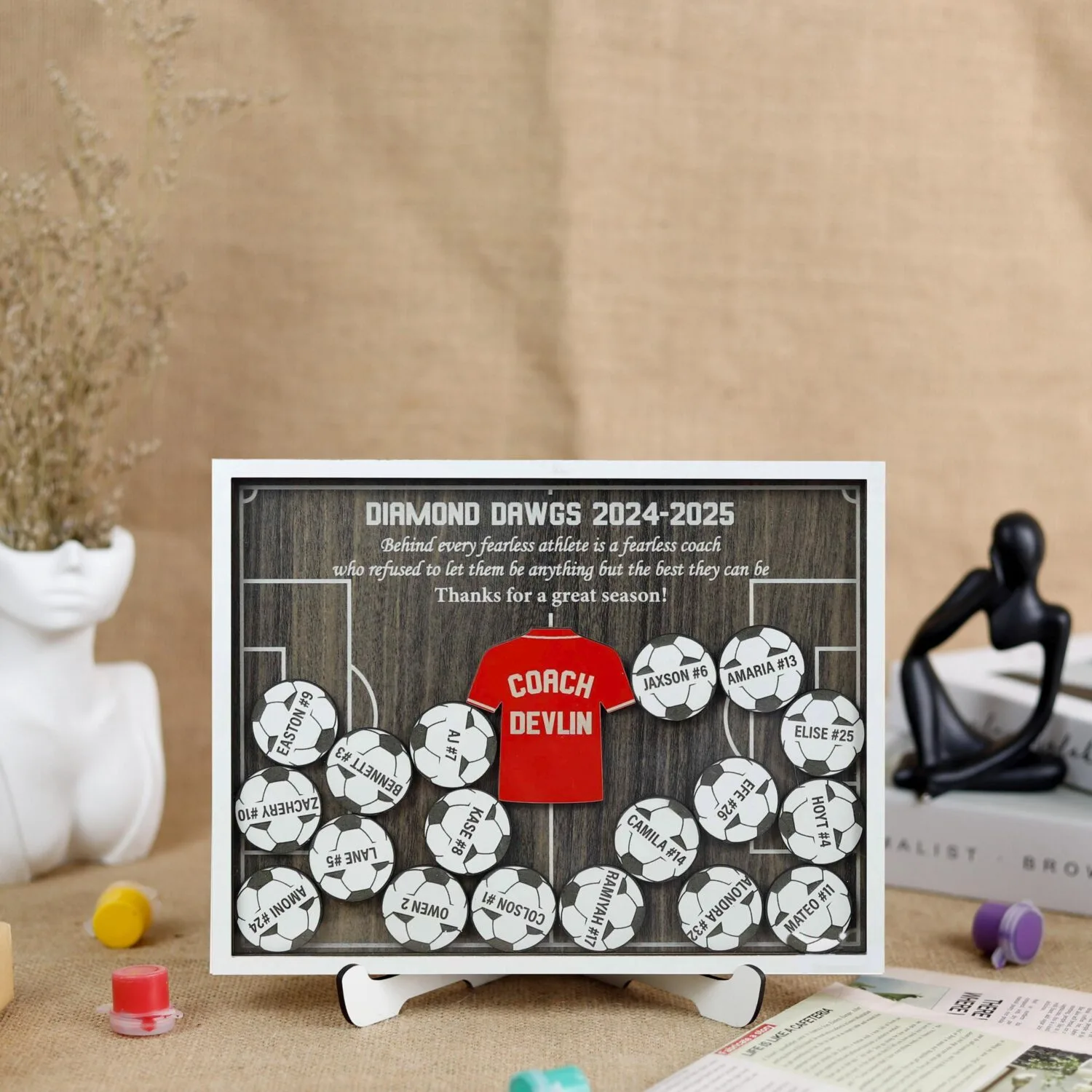 custom soccer coach gift