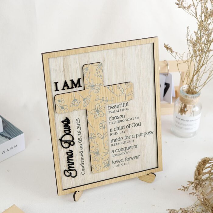 Custom Floral Confirmation Gift| Personalized Confirmation Plaque| Floral Confirmation Sign - Image 5