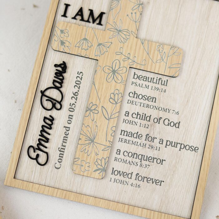 Custom Floral Confirmation Gift| Personalized Confirmation Plaque| Floral Confirmation Sign - Image 9