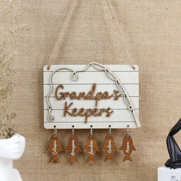 Custom Grandpa Sign with Grandkids’ Names| Personalized Grandpa Sign – Family Keepsake | Custom Grandkids Sign for Grandpa - Image 3