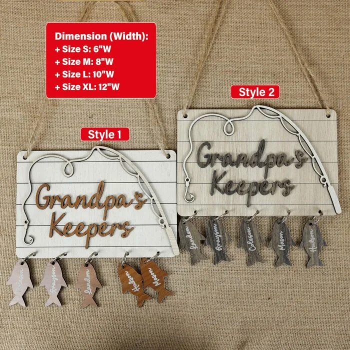 Custom Grandpa Sign with Grandkids’ Names| Personalized Grandpa Sign – Family Keepsake | Custom Grandkids Sign for Grandpa - Image 2