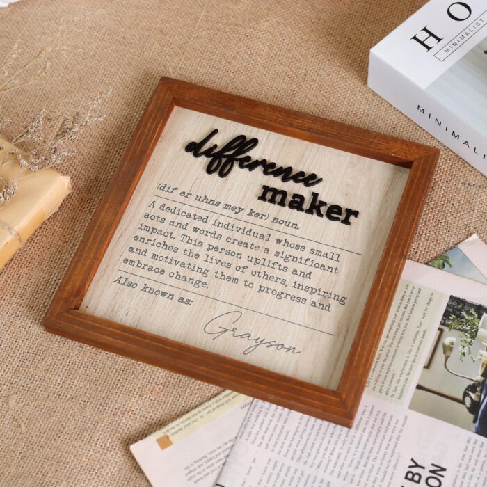Custom Difference Maker Sign| Personalized Gift for Teachers, Coaches & Mentors - Image 7